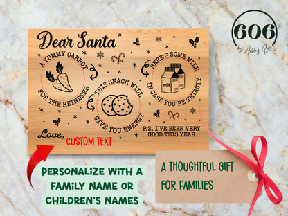 Personalized Christmas Cookie Board, meaningful handmade piece by 606