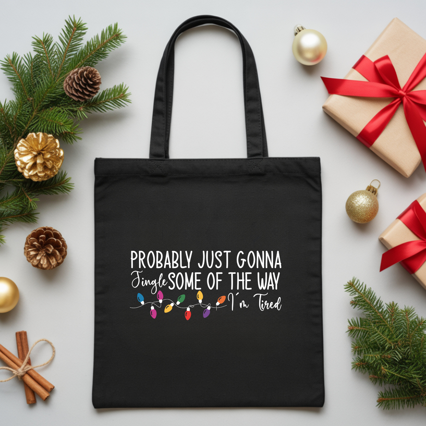 Jingle Some of the Way Cotton Canvas Tote Bag