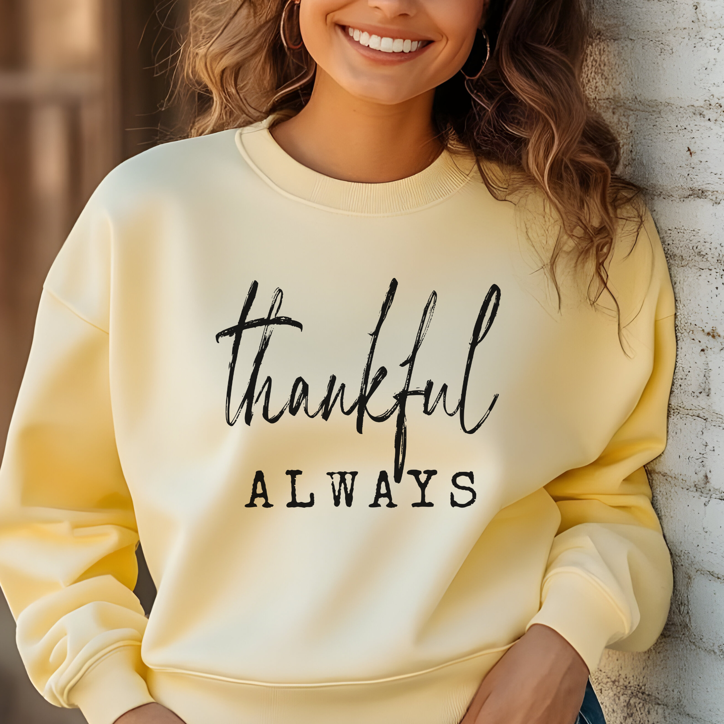 Thankful Always Crewneck Sweatshirt