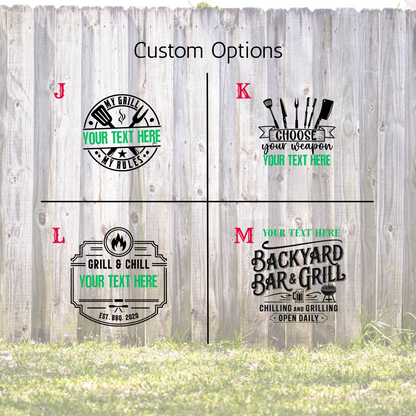 Custom Engraved Grill Set