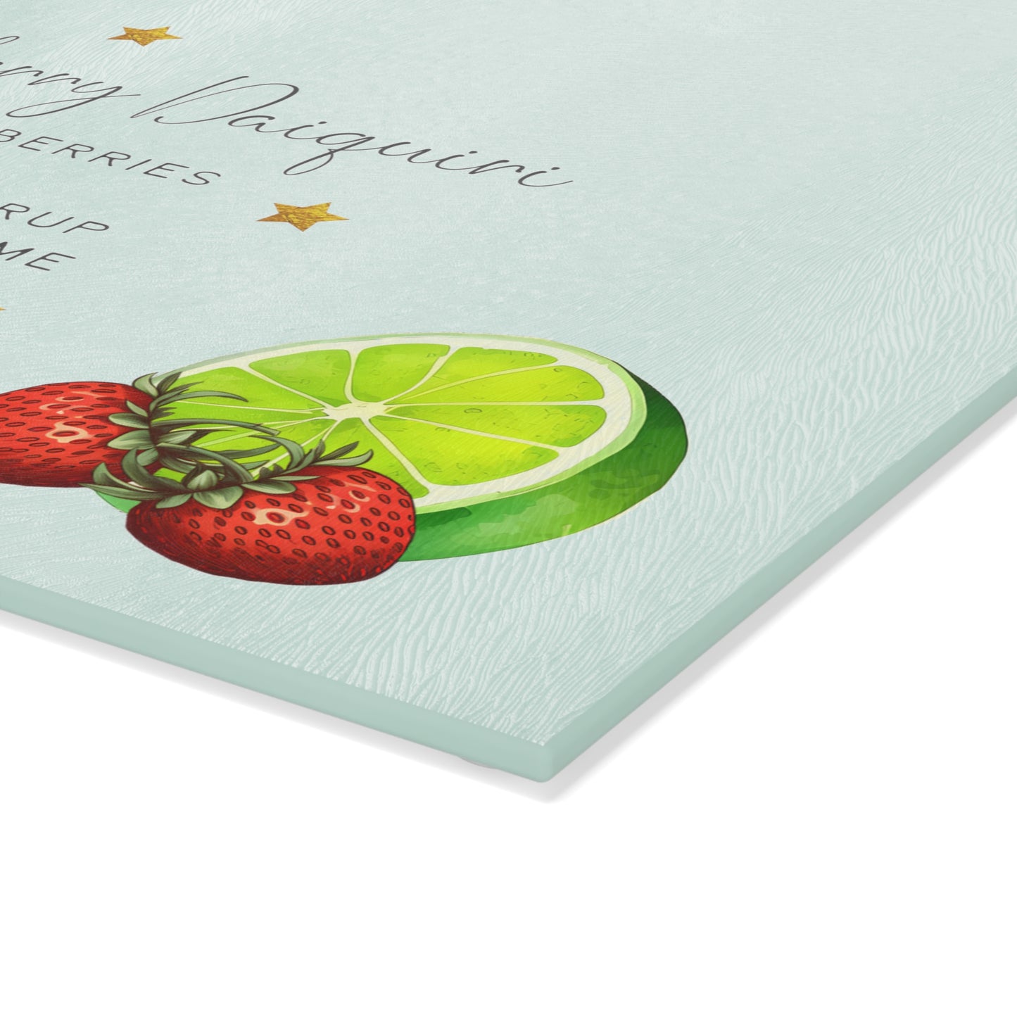 Strawberry Daiquiri Recipe Glass Cutting Board