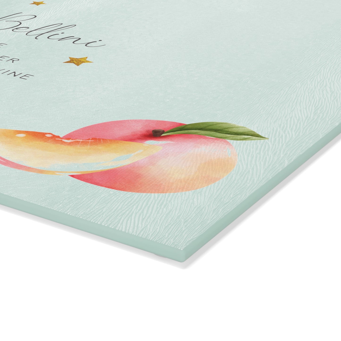 Peach Bellini Recipe Glass Cutting Board