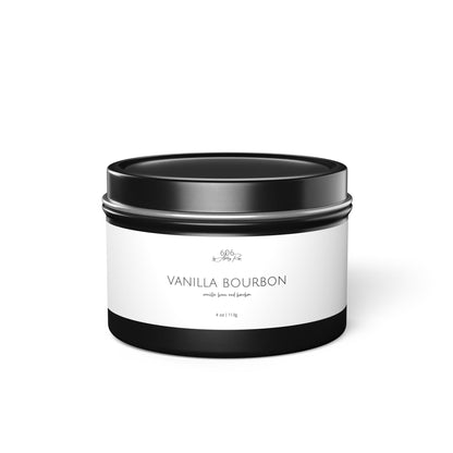 Vanilla Bourbon Tin Candle, meaningful handmade piece by 606
