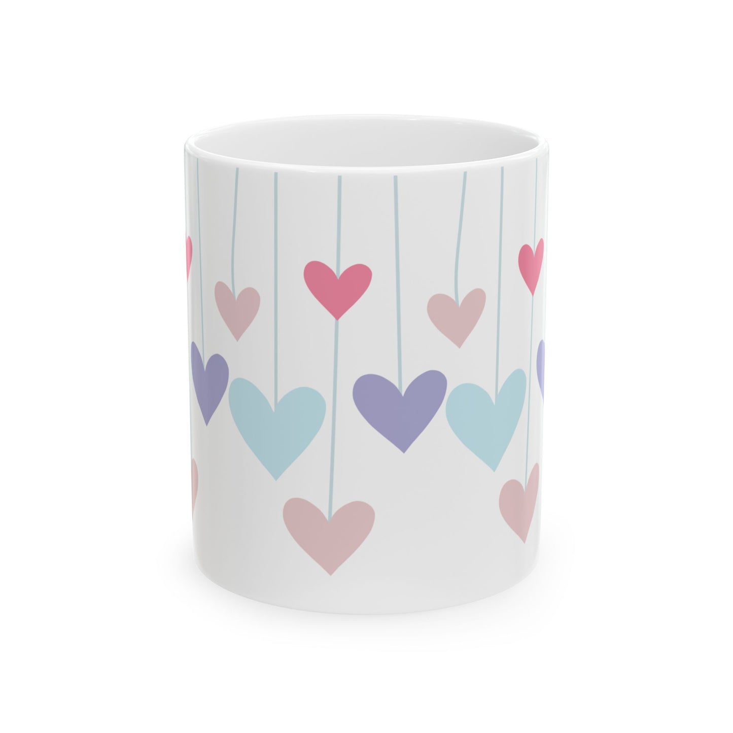 Pastel Hearts Ceramic Mug