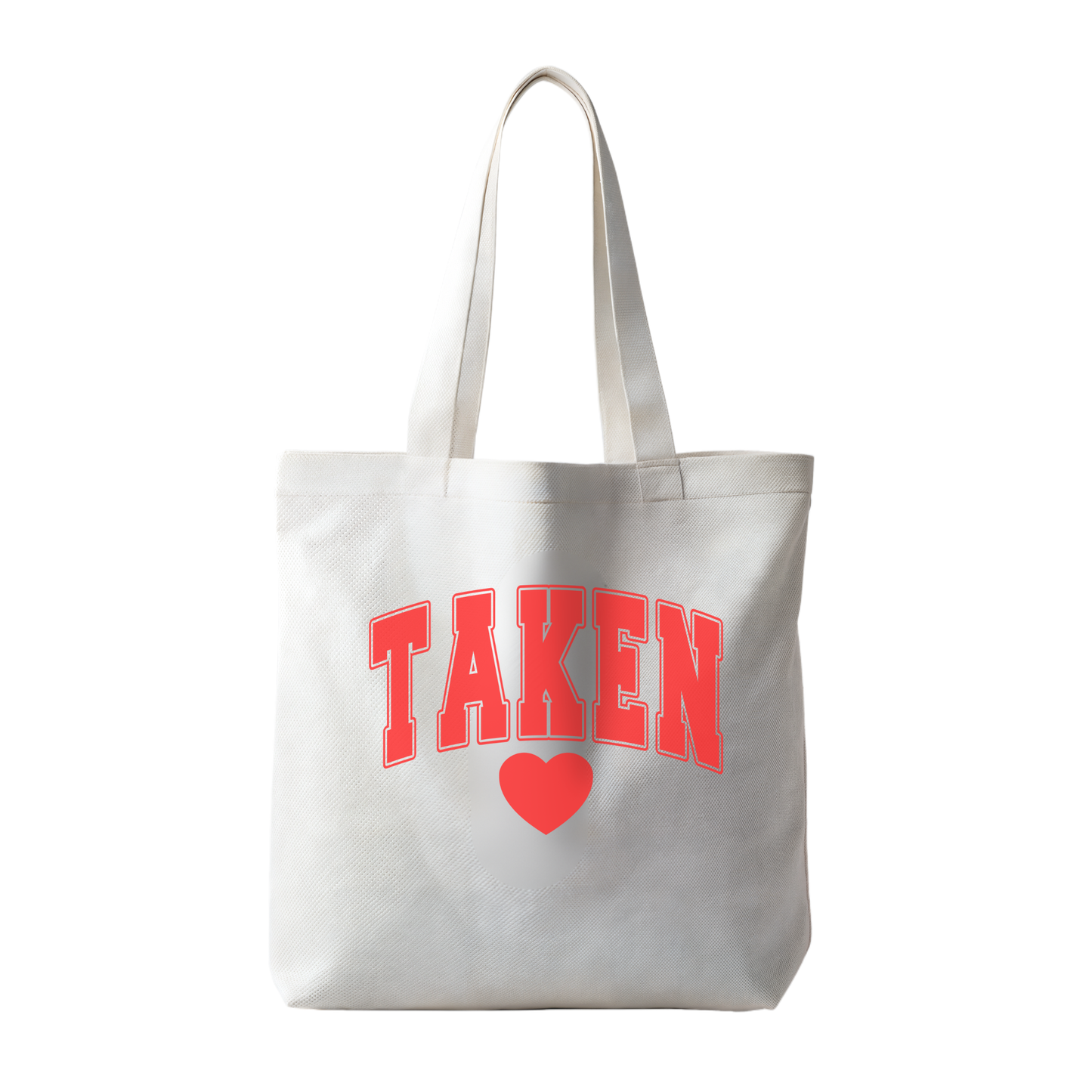 “Taken” Canvas Tote Bag – Playful Statement Carryall | Colorful Graphic Options