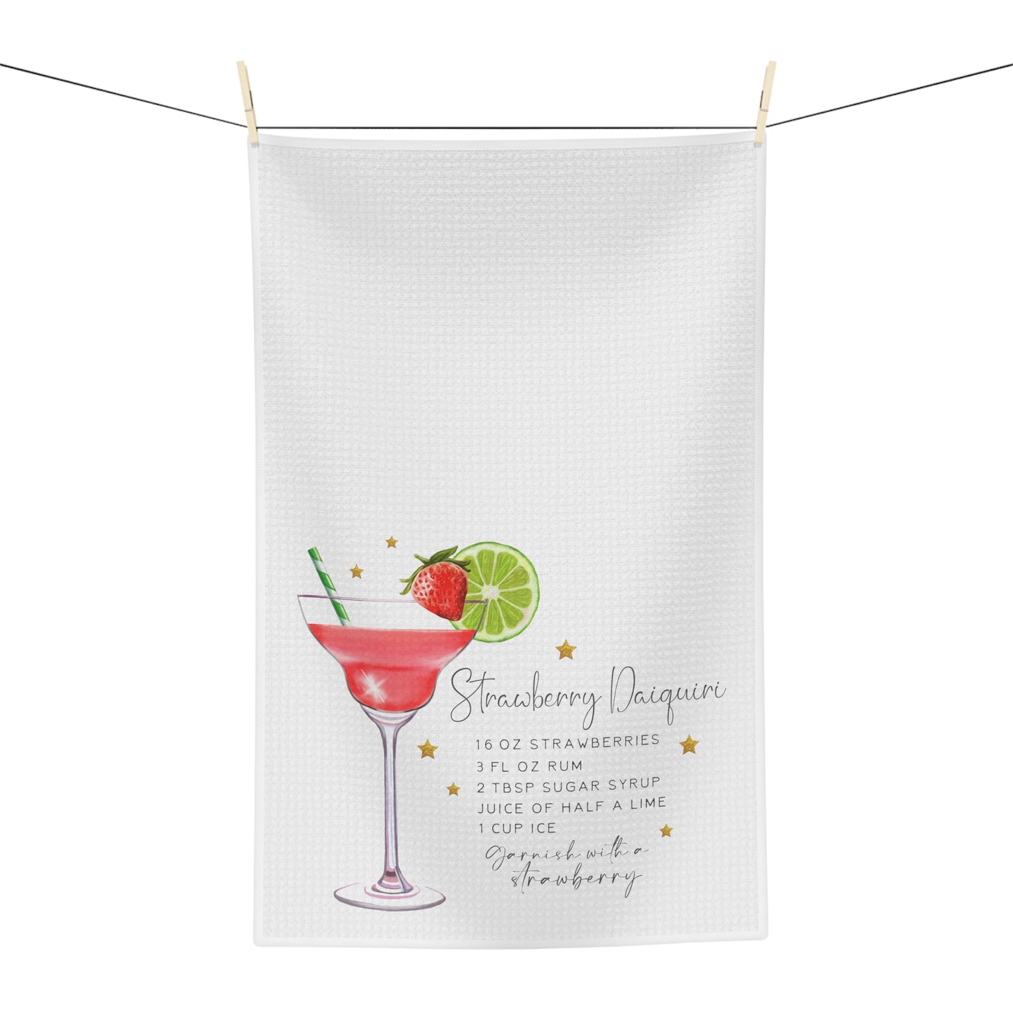 Strawberry Daiquiri Recipe Soft Tea Towel