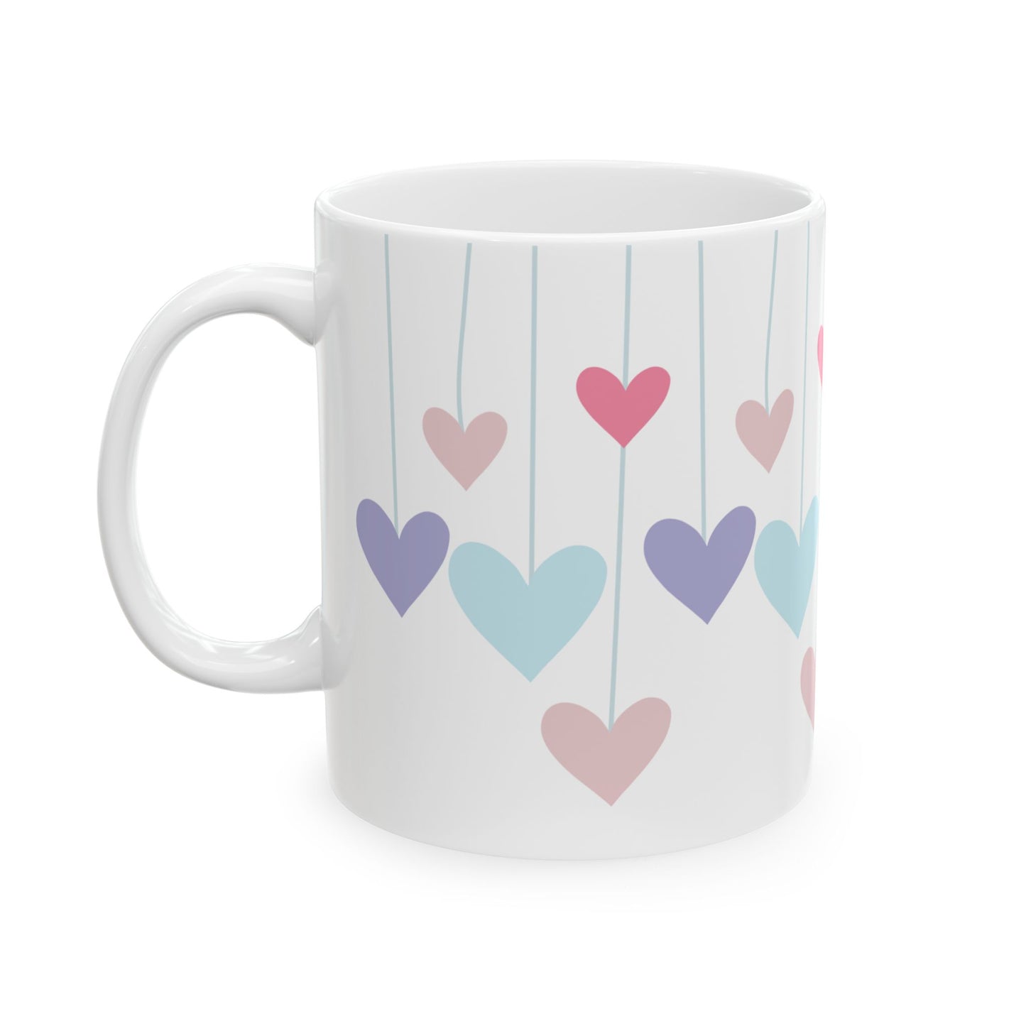 Pastel Hearts Ceramic Mug