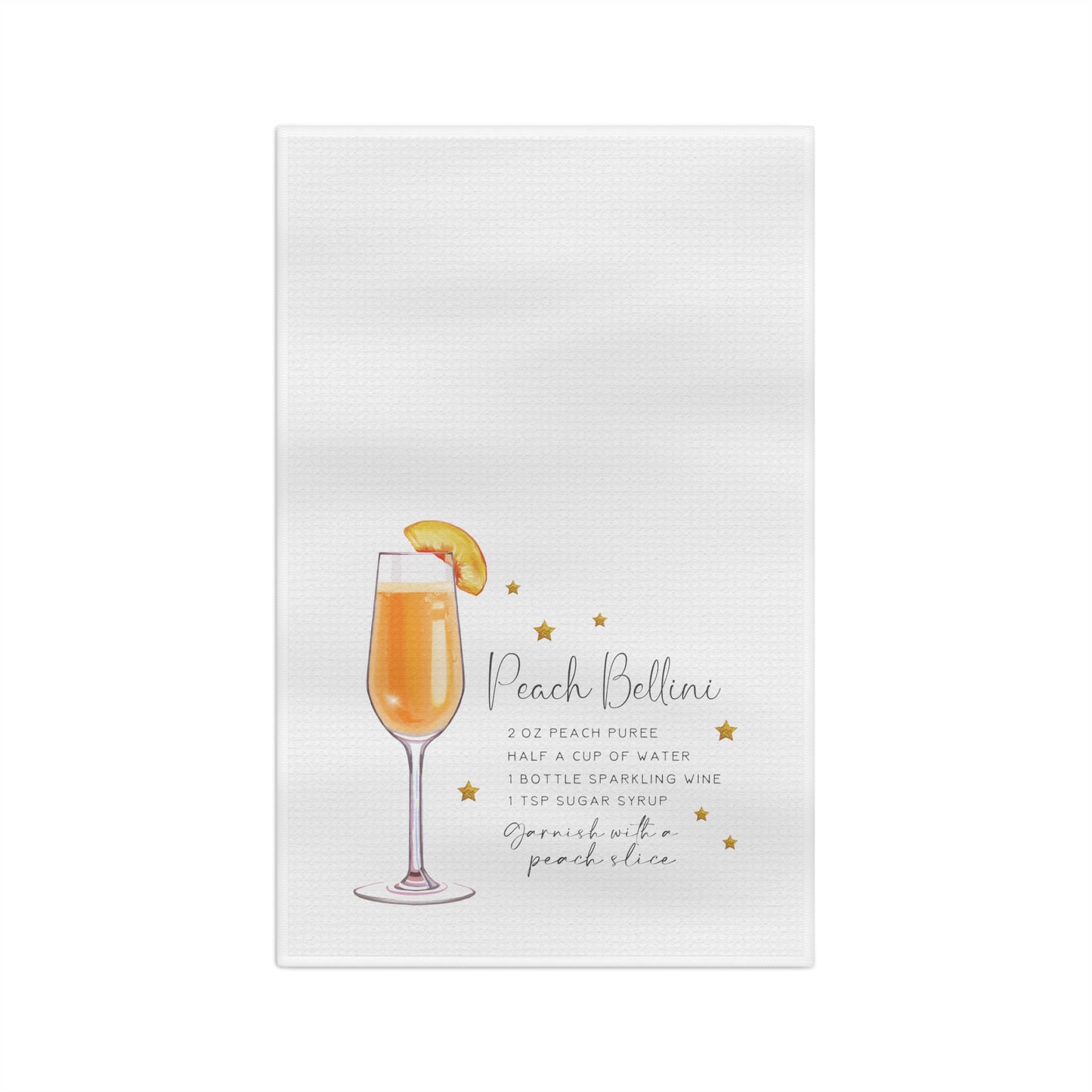 Peach Bellini Recipe Soft Tea Towel