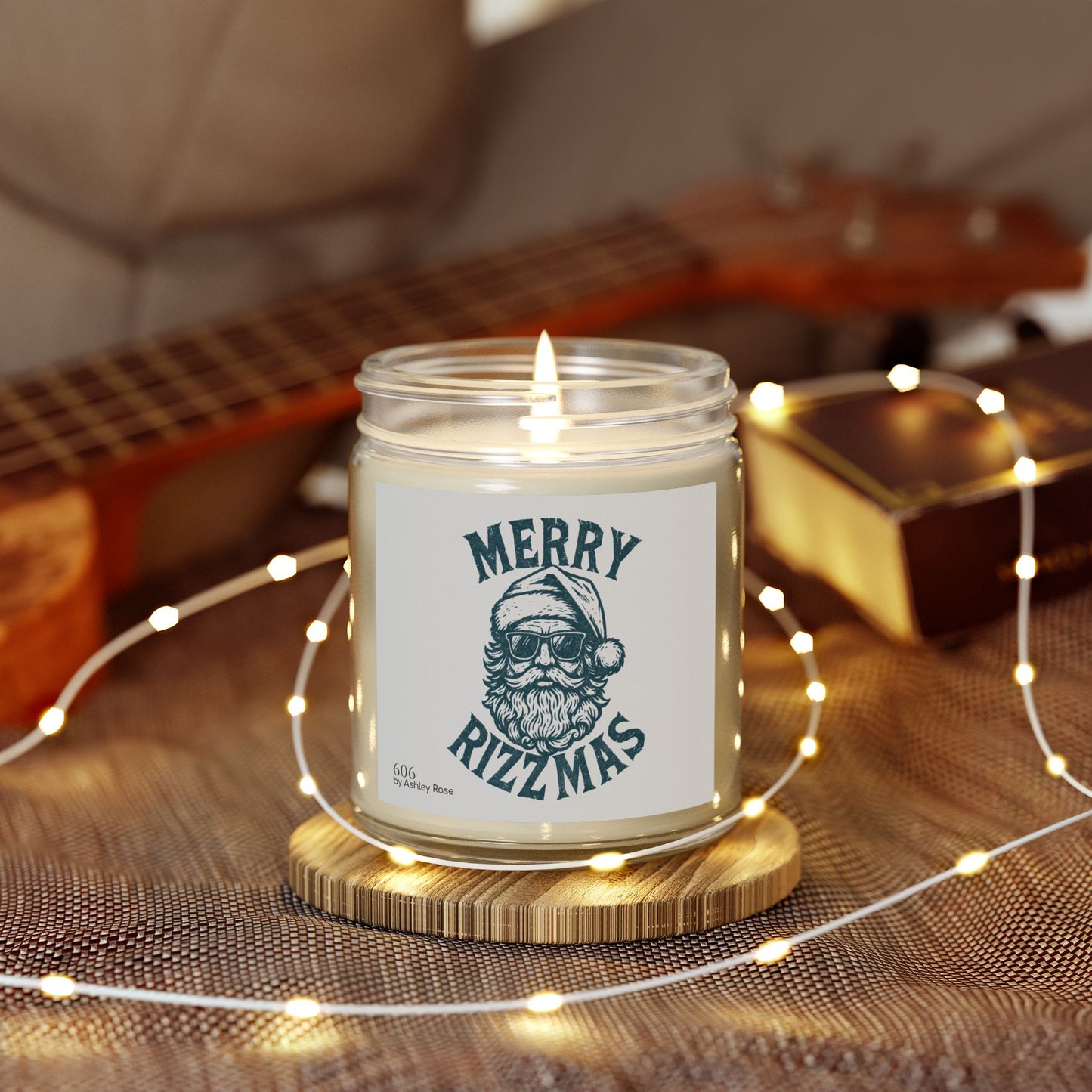 Merry Rizzmas Scented Candle, Coconut Apricot Wax (4oz, 9oz)