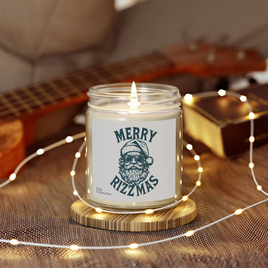 Merry Rizzmas Scented Candle, Coconut Apricot Wax (4oz, 9oz)