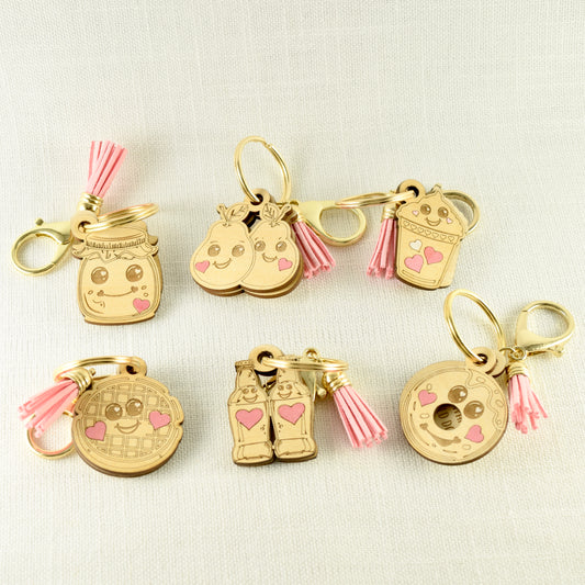 Foodie Valentine Keychains