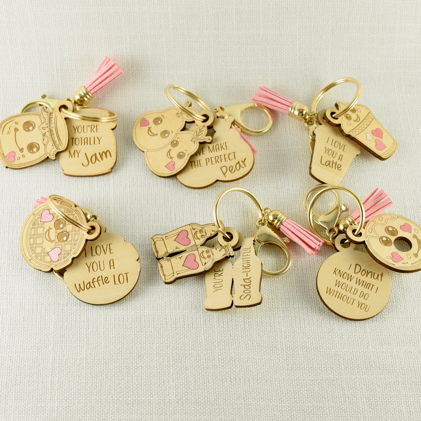 Foodie Valentine Keychains