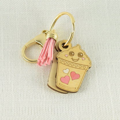 Foodie Pairings Engraved Handpainted  Keychains