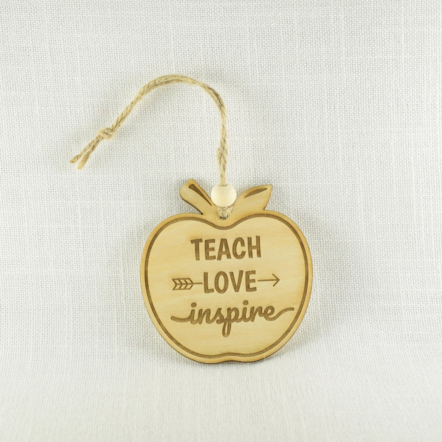 Engraved Teacher Apple Ornaments