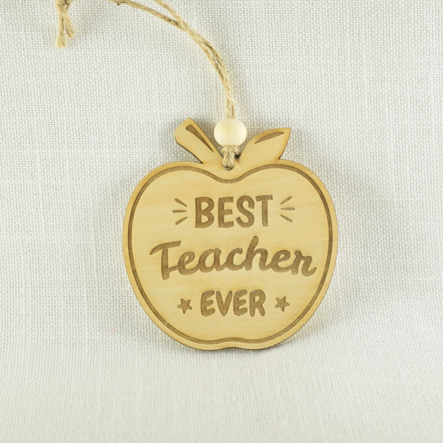 Engraved Teacher Apple Ornaments