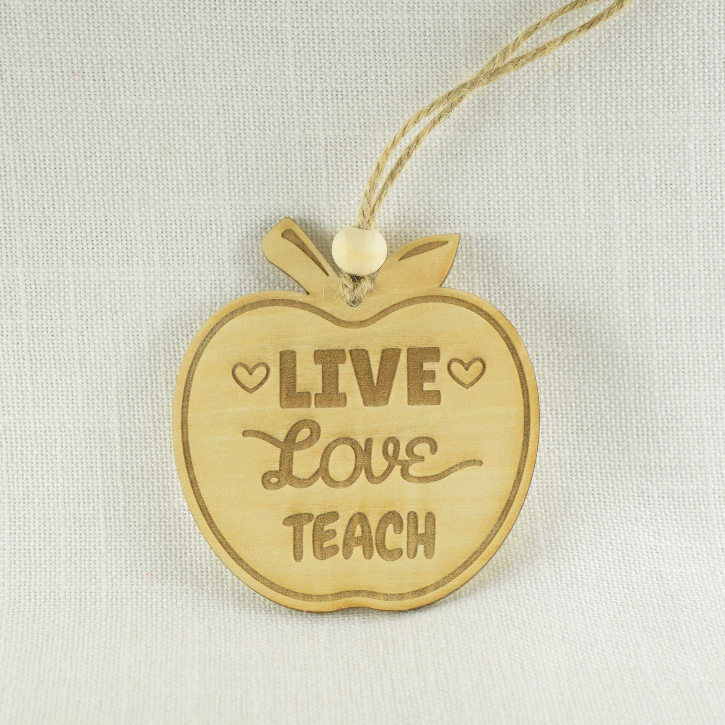 Engraved Teacher Apple Ornaments