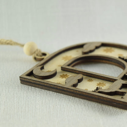 Winter Woodland Letter Ornament