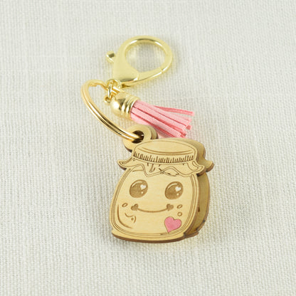 Foodie Pairings Engraved Handpainted  Keychains