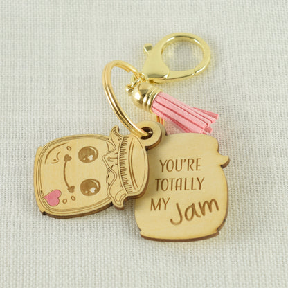 Foodie Pairings Engraved Handpainted  Keychains