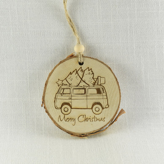 Vintage Holiday Bus Ornament