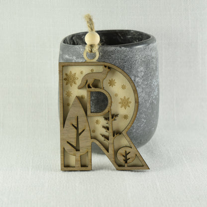 Layered Letter Ornament