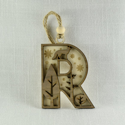 Layered Letter Ornament