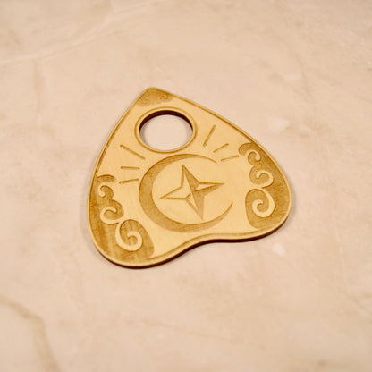 Bamboo Ouija Board Cutting Board with Matching Planchette – 12x9" Engraved Halloween Charcuterie Board