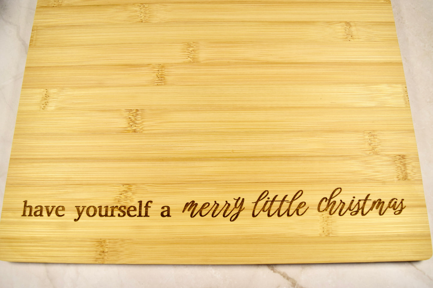 Merry Little Christmas Bamboo Board