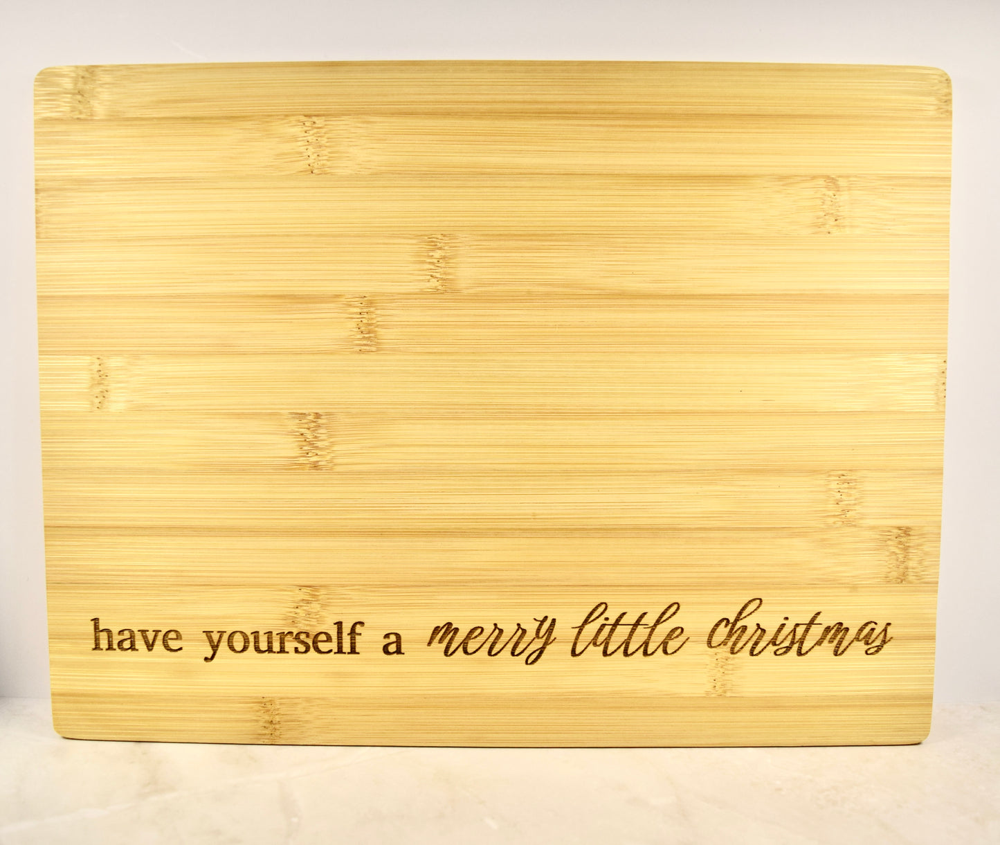 Merry Little Christmas Bamboo Board