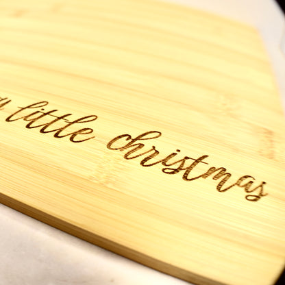 Merry Little Christmas Bamboo Board