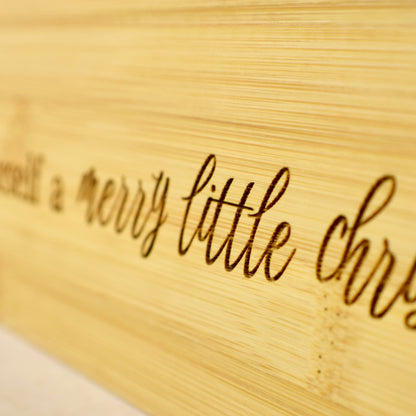 Merry Little Christmas Bamboo Board