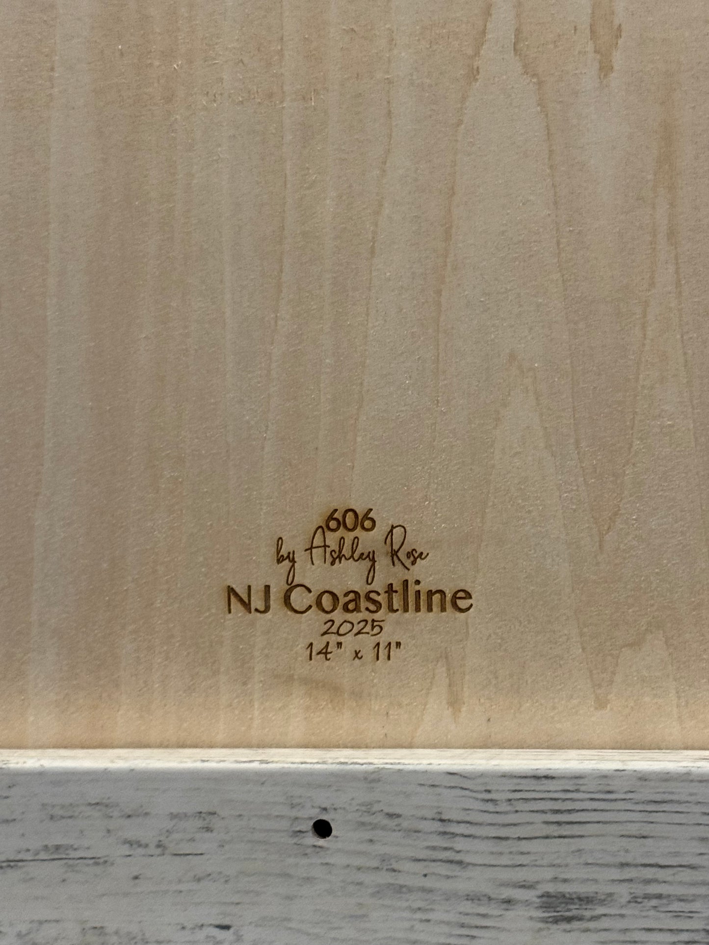 NJ Coastline Map 3D Layered Wood Art