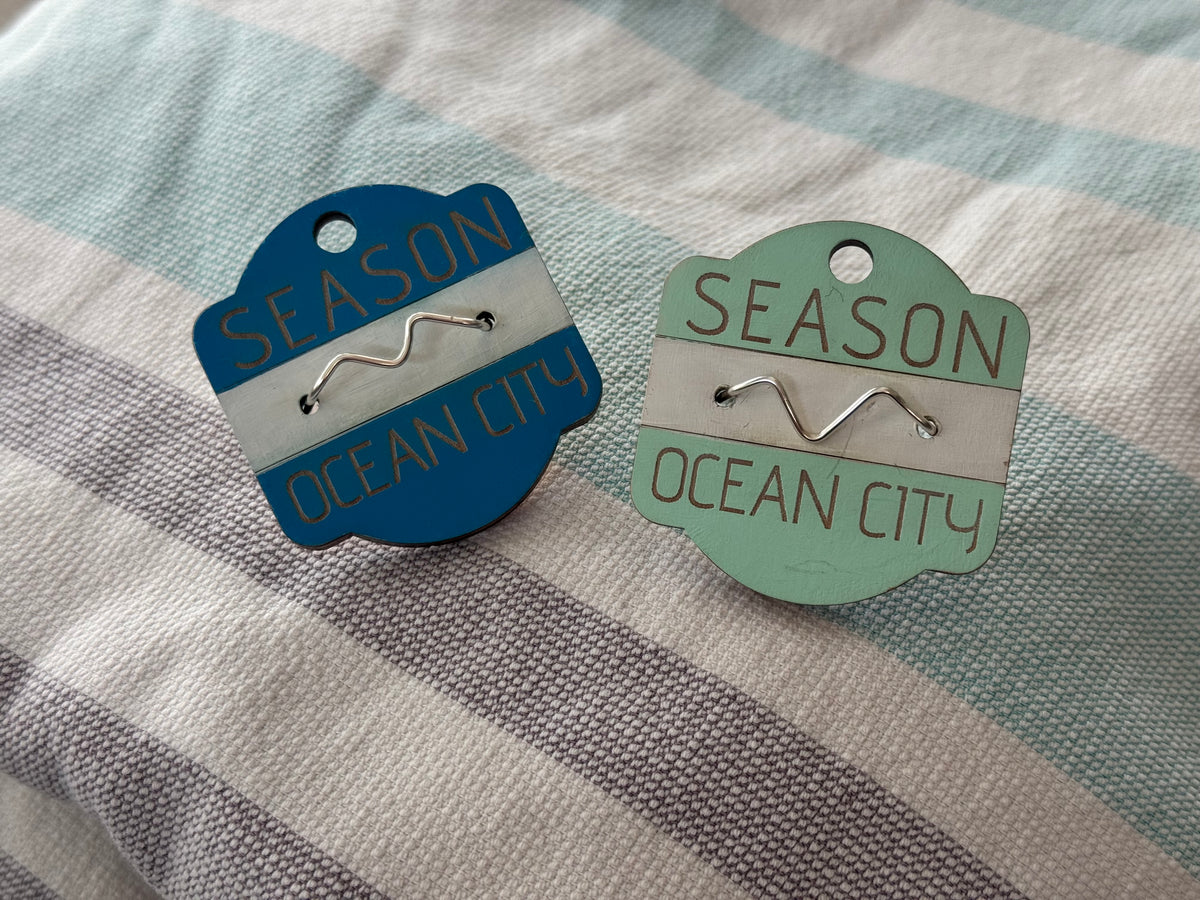 Custom Wooden Beach Tag | Personalized Beach Keepsake | Engraved Beach Pass