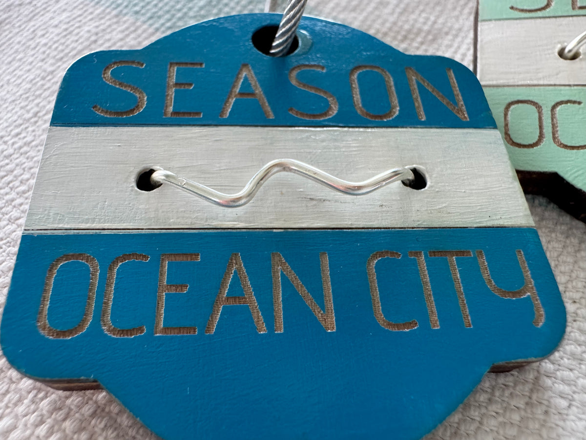 Custom Wooden Beach Tag | Personalized Beach Keepsake | Engraved Beach Pass