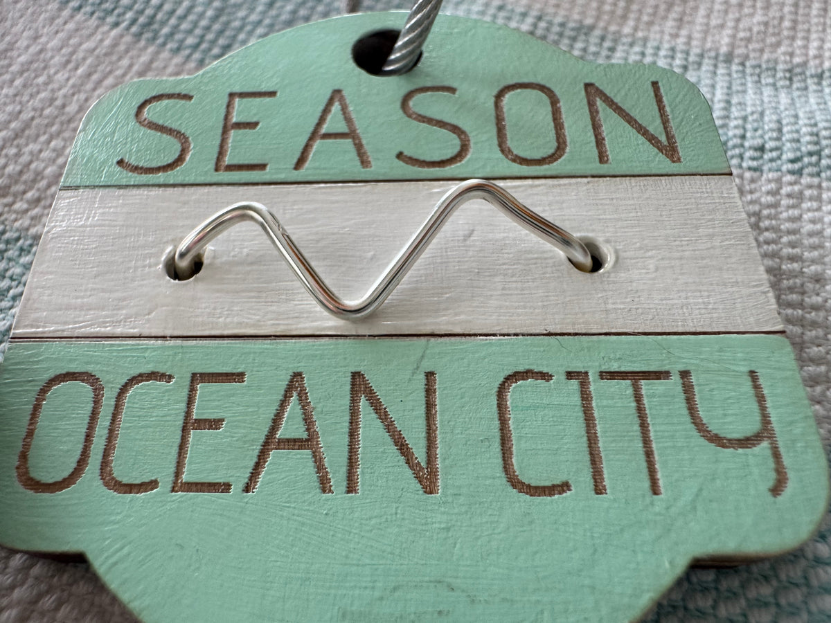 Custom Wooden Beach Tag | Personalized Beach Keepsake | Engraved Beach Pass