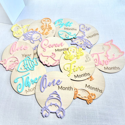 Monthly Milestone Markers ~ Ocean Theme