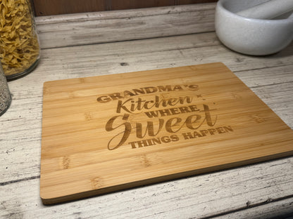 Grandma's Kitchen Bamboo Board
