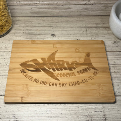 Shark Coochie Engraved Bamboo Board