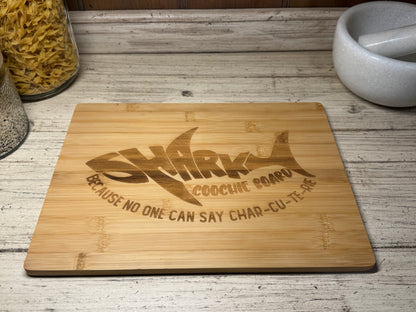 Shark Coochie Engraved Bamboo Board