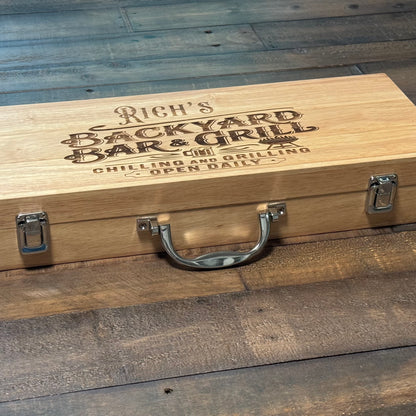 Custom Engraved Grill Set