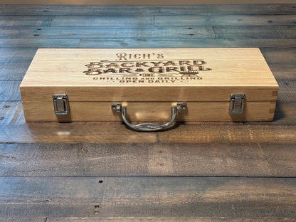 Custom Engraved Grill Set