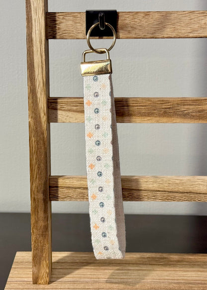 Canvas Lanyard Wristlet Key Fob