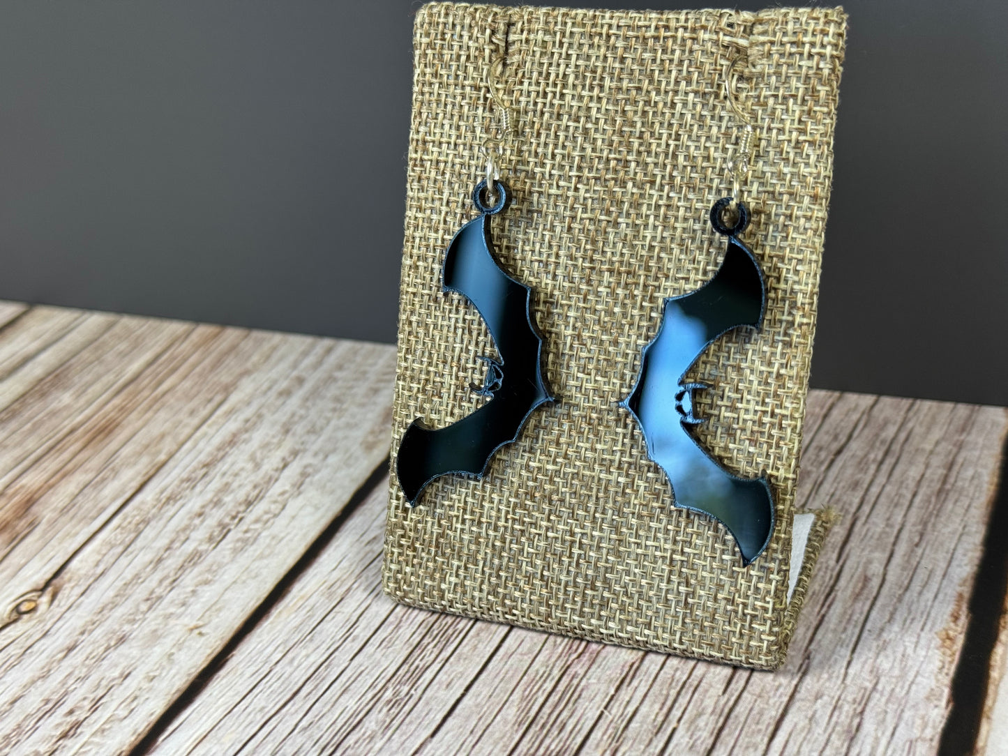 Handmade Halloween Bat Earrings