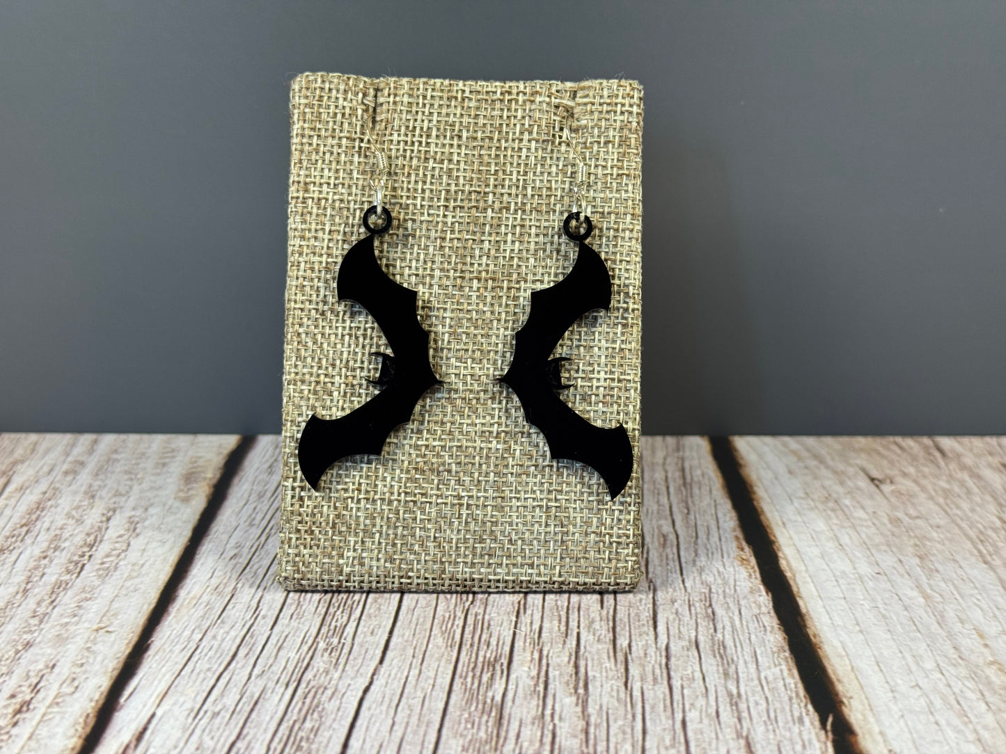 Handmade Halloween Bat Earrings