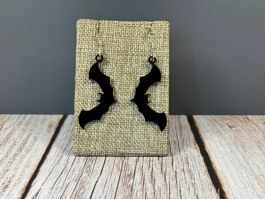 Handmade Halloween Bat Earrings