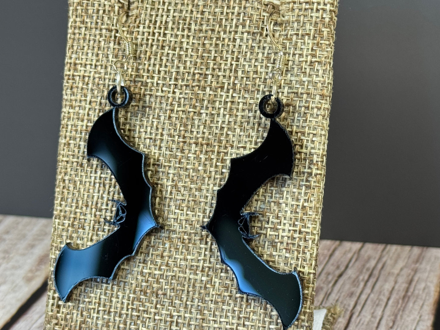 Handmade Halloween Bat Earrings