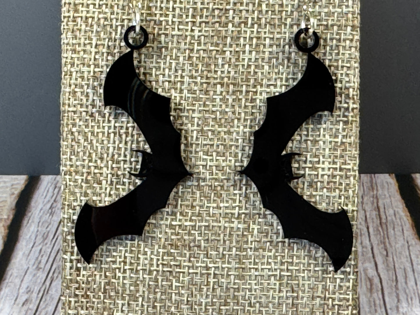 Handmade Halloween Bat Earrings