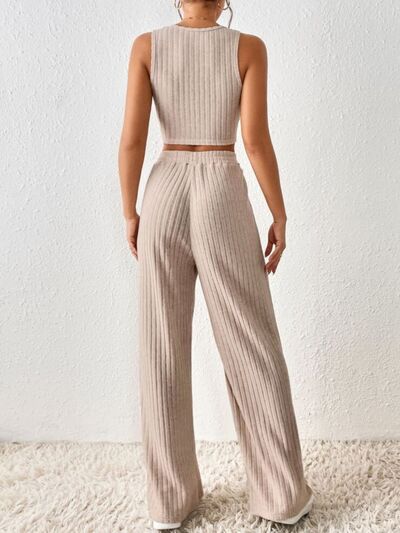 Ribbed Tank and Pants Set