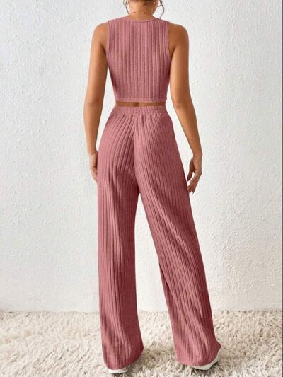 Ribbed Tank and Pants Set