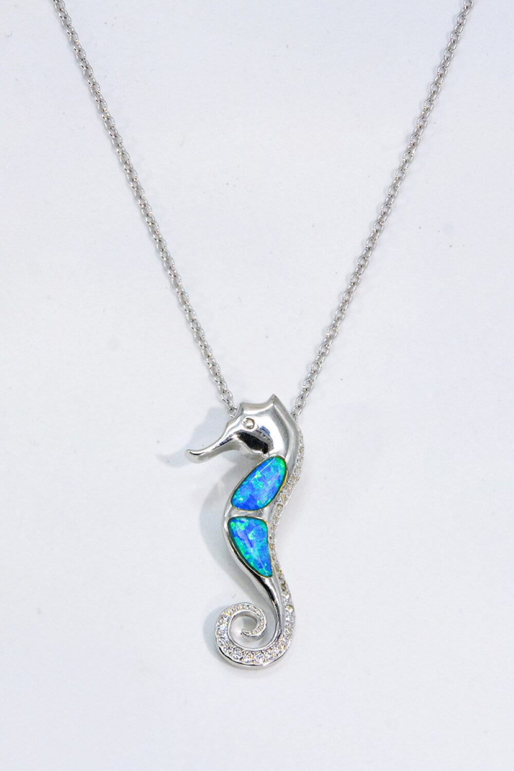 Opal Seahorse Necklace